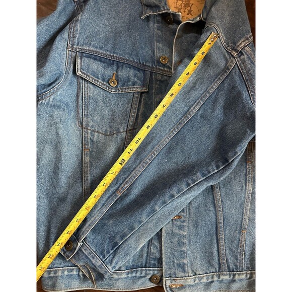 Bon Jour Jacket Men’s Medium Blue Rancher Denim Jean Coat 90s Excellent Clean! - Picture 10 of 10